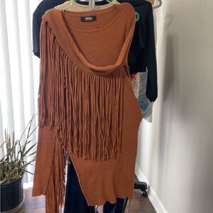 Caramel Fringe Dress